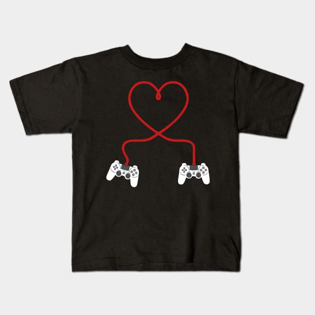 Game Lover Valentines Day Kids T-Shirt by monolusi